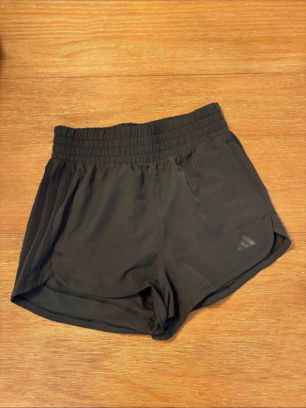 adidas Black Athletic Running Shorts with Elastic Waistband